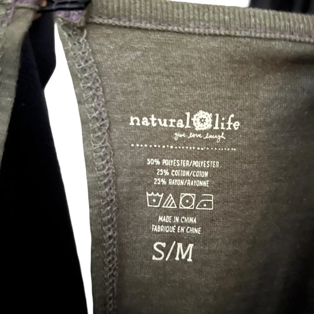 NATURAL LIFE Olive Jumpsuit with Peace Graphic - Picture 5 of 5